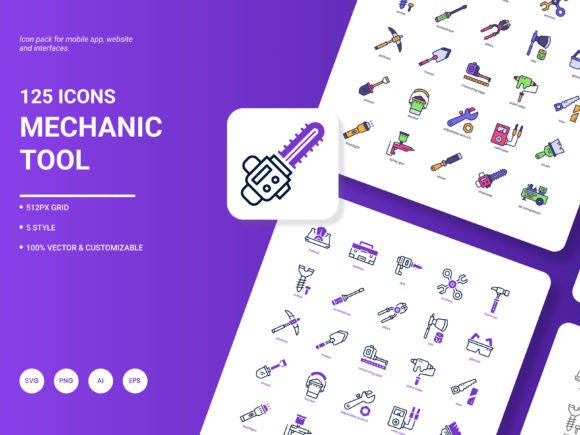 A Mechanic Tool Icon Pack for Strong Visual Branding
