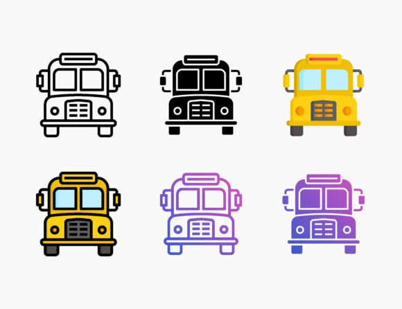 Bus School Icon: A Versatile Graphic for Digital Sellers