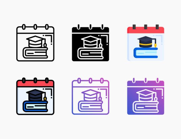 Calendar Education Icon: A Versatile Graphic for Your Shop