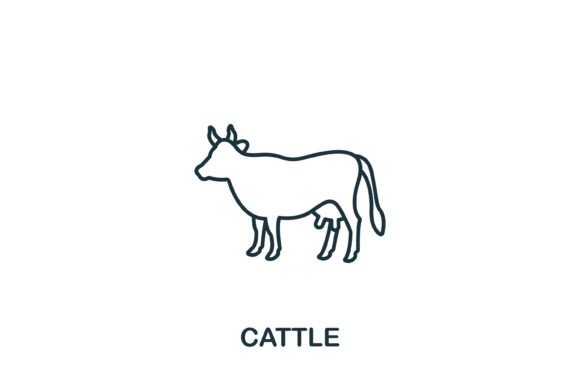 Cattle Icon: A Versatile Design for Embroidery Projects