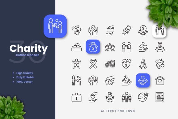 Charity Icons: A Versatile Graphics Set for Branding