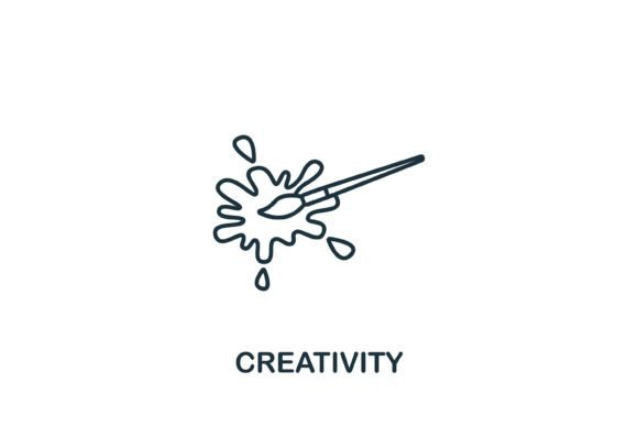 Creativity Icon: A Versatile Graphic for Local Branding