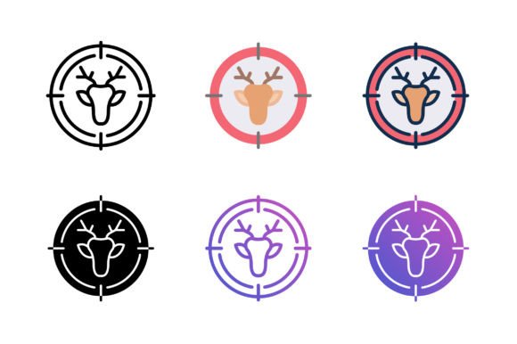 Deer Hunter Icon: A Versatile Graphic for Design Projects