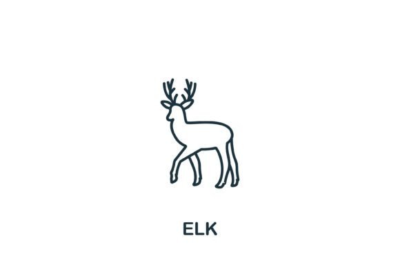 Elk Icon: A Versatile Graphic for Handmade and Craft Projects