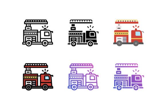 Firetruck Icon: A Vibrant Addition to Embroidery Projects