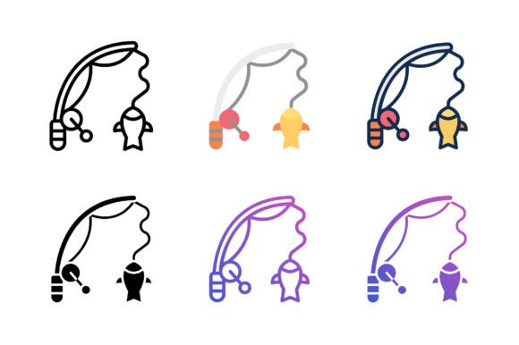 Fishing Icon: A Versatile Graphic for Creative Sellers