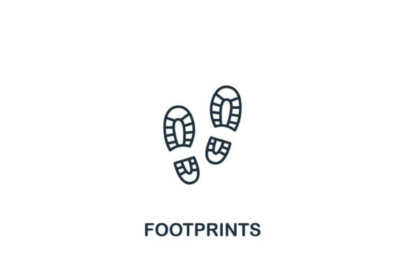 Footprints Icon: A Versatile Graphic for Local Branding