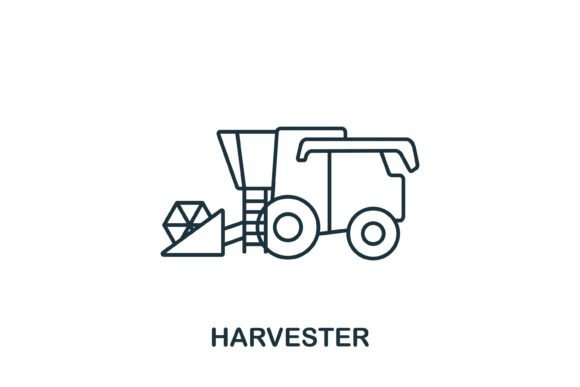 Harvester Icon: A Versatile Graphic for Handmade Projects