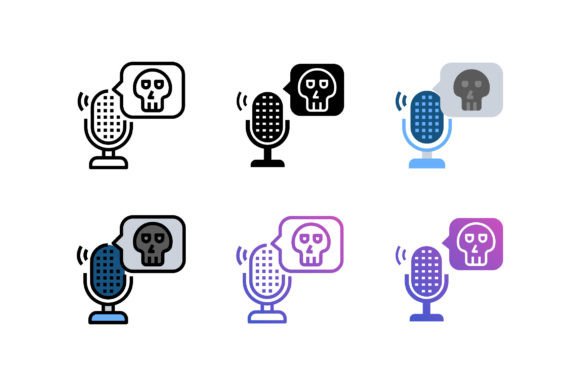 Horror Podcast Icons: A Versatile Graphic Asset for Crafters