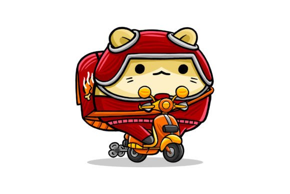 Review: Cute Hamster Food Courier Cartoon Vector