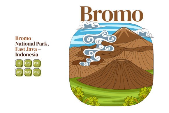 Reviewing Bromo National Park Vector Graphics