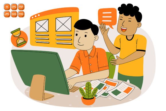 Teamwork Vector Illustration 09: A Versatile Graphics Tool