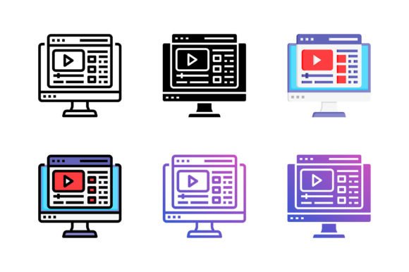 Video Player Icon: A Versatile Design for Embroidery